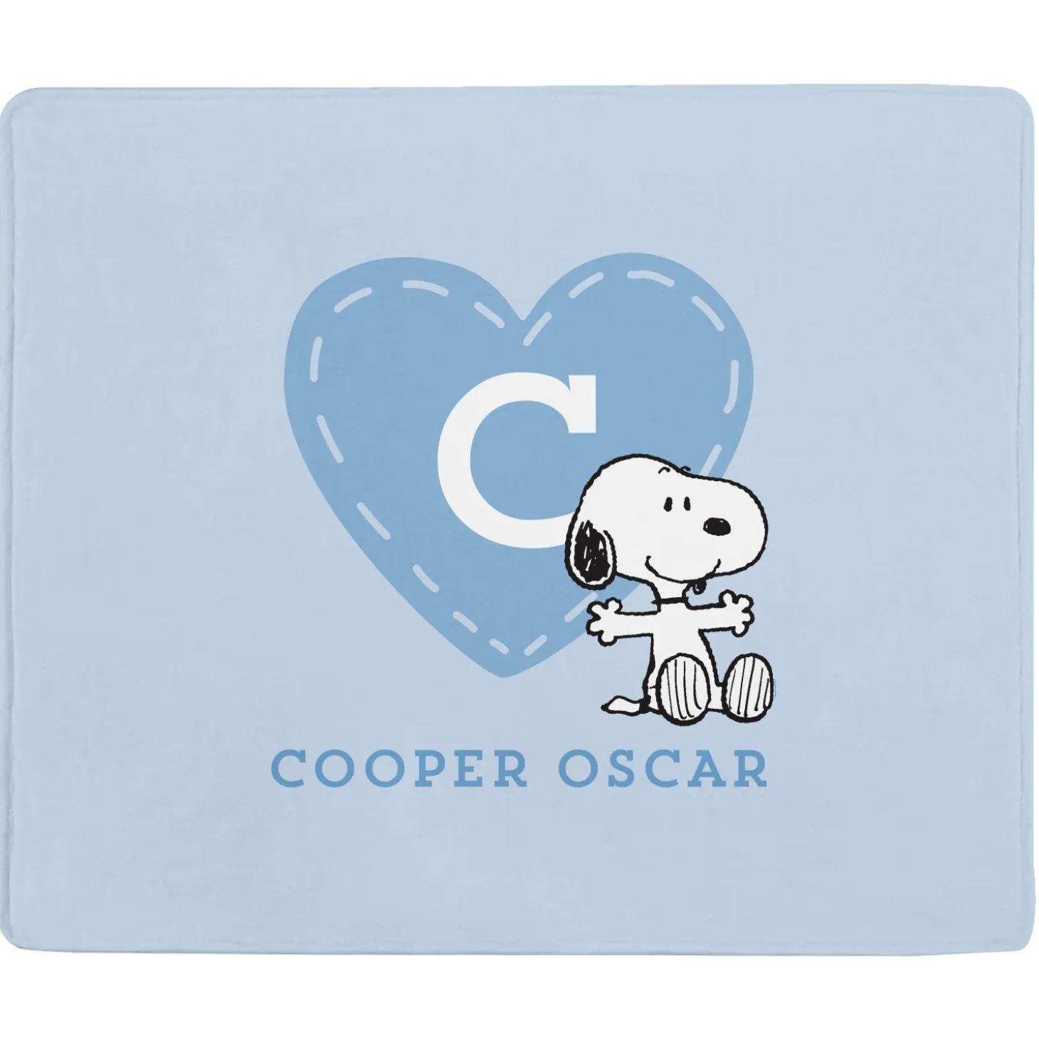 PEANUTS® Love Heart Plush Baby Blanket