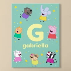 Peppa Pig and Friends Initial and Name Canvas