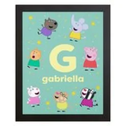 Peppa Pig and Friends Initial and Name Canvas