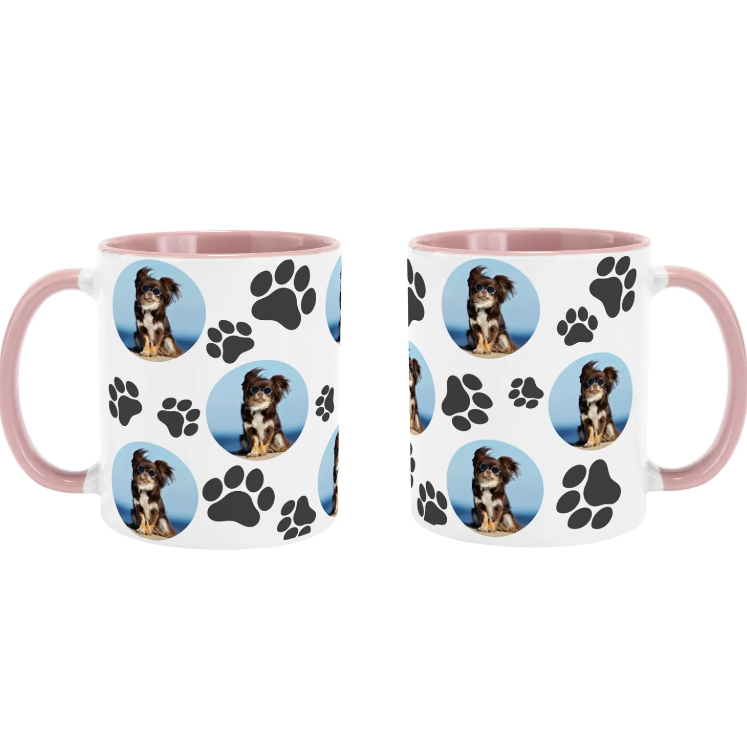 Pet Paw Print Photo Mug