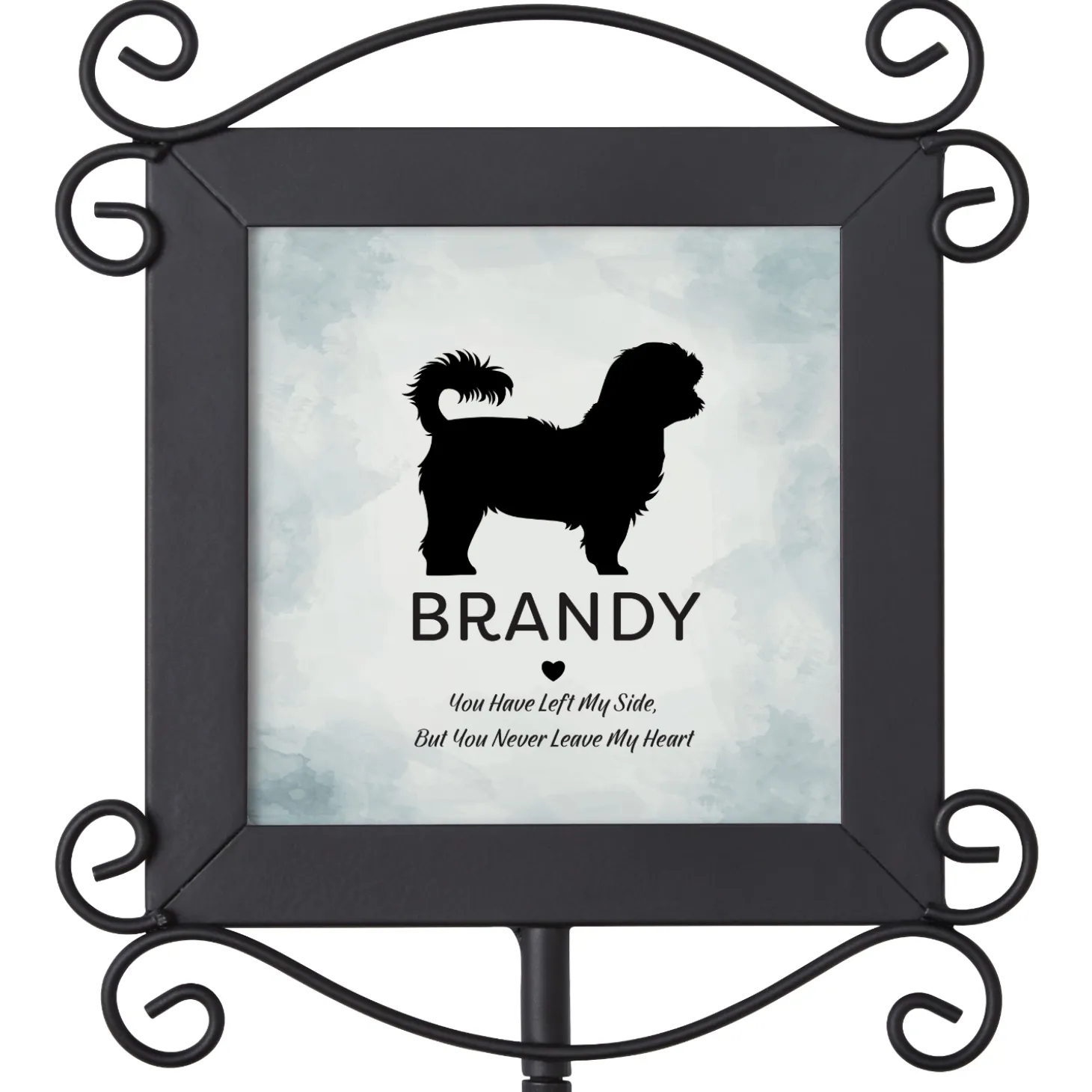 Pet Silhouette Memorial Garden Stake