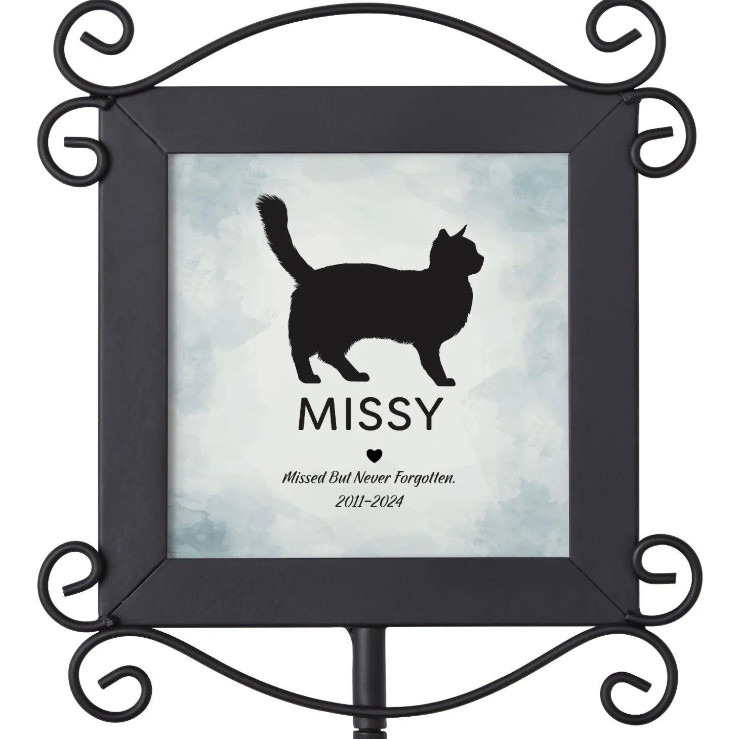 Pet Silhouette Memorial Garden Stake