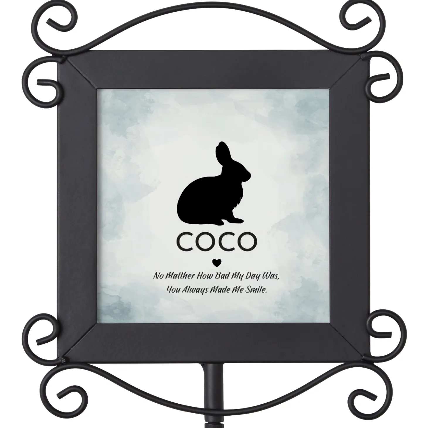 Pet Silhouette Memorial Garden Stake