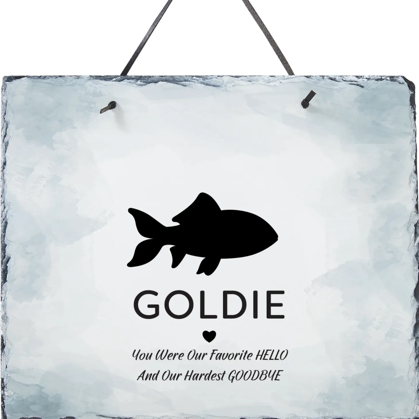 Pet Silhouette Memorial Plaque Slate Sign