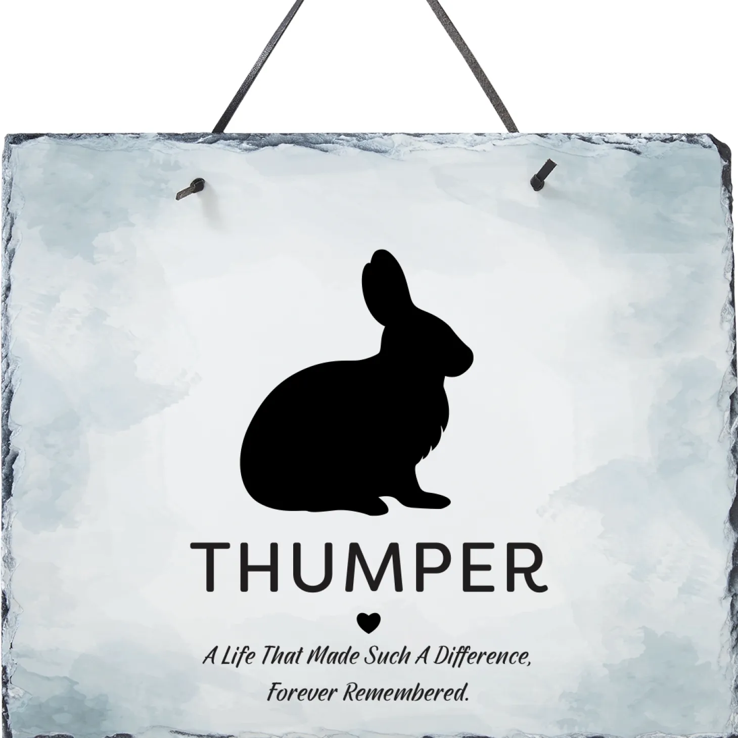 Pet Silhouette Memorial Plaque Slate Sign
