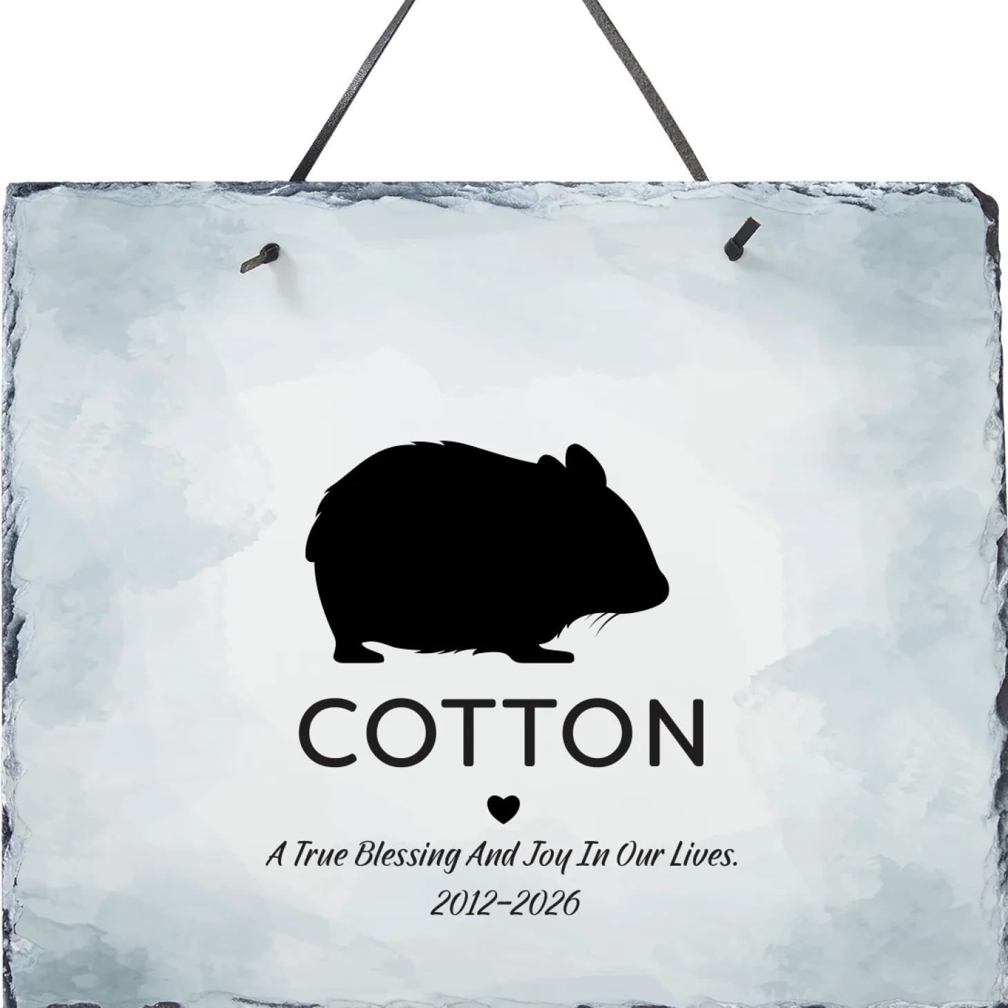 Pet Silhouette Memorial Plaque Slate Sign