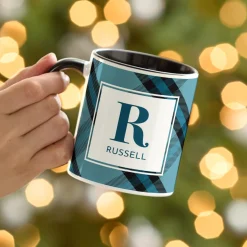 Pick Your Plaid Initial Mug