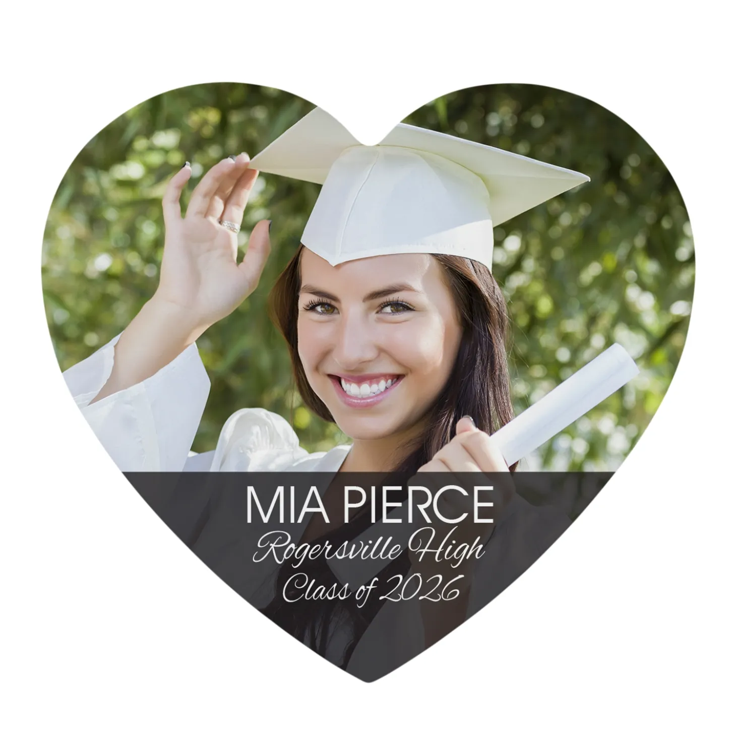 Picture-Perfect Graduation Wood Heart