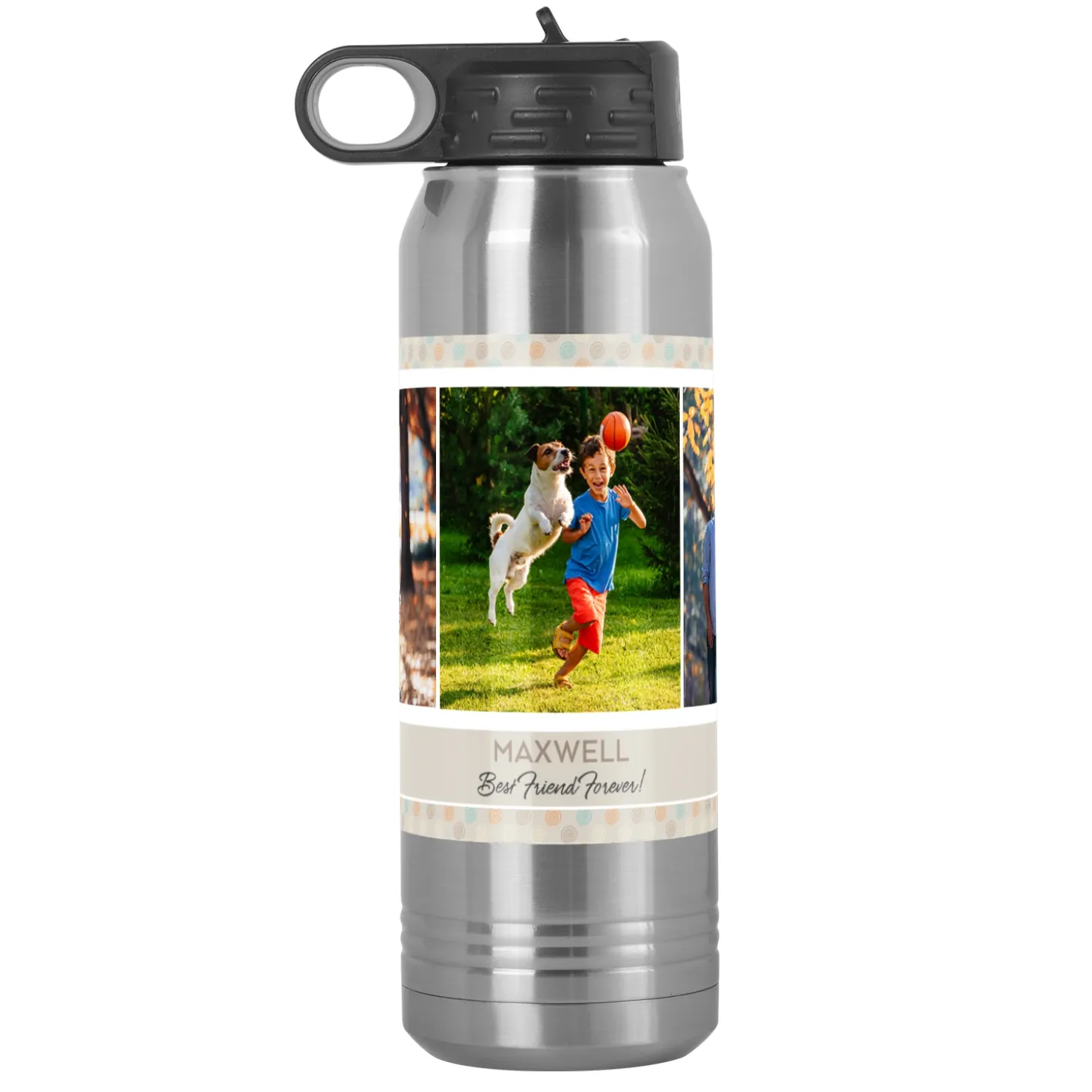 Picture Perfect Pattern Photo Stainless Steel Water Bottle