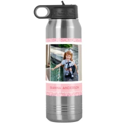 Picture Perfect Pattern Photo Stainless Steel Water Bottle