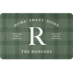 Plaid Home Sweet Home Doormat