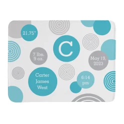Polka Dot Birth Info Blanket