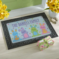 Polka Dot Bunnies Doormat