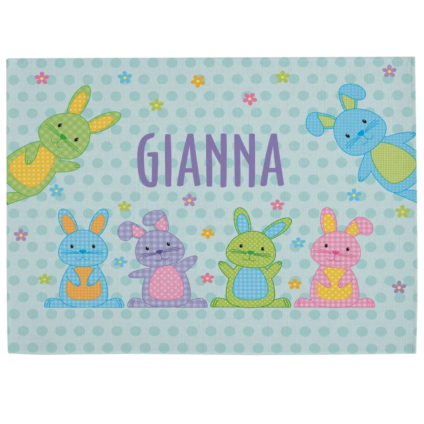 Polka Dot Bunnies Table Runner & Placemats