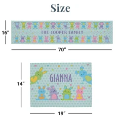 Polka Dot Bunnies Table Runner & Placemats