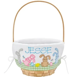 Premium Embroidered Easter Basket