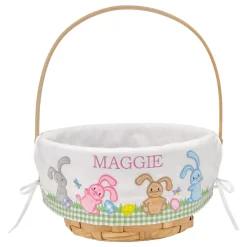 Premium Embroidered Easter Basket