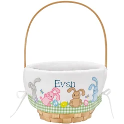 Premium Embroidered 12” Easter Basket