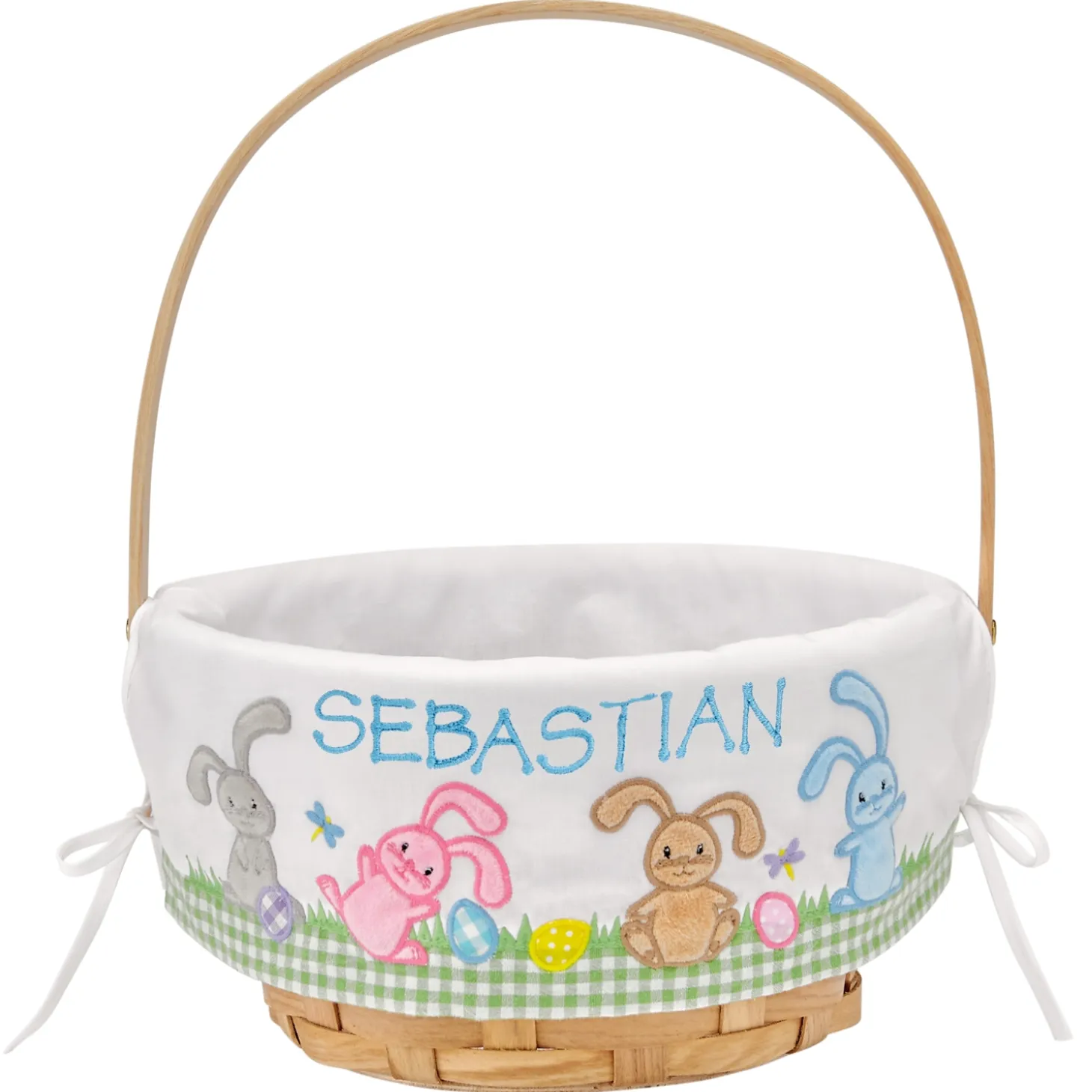 Premium Embroidered 12” Easter Basket