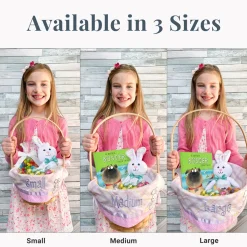 Premium Embroidered 12” Easter Basket
