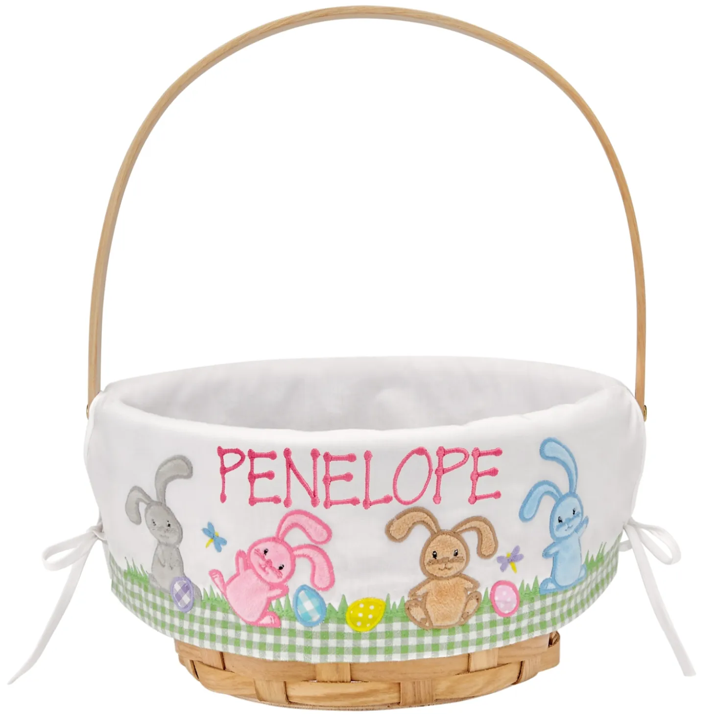Premium Embroidered 12” Easter Basket