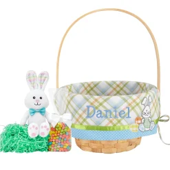 Premium Embroidered 10” Easter Basket
