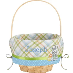 Premium Embroidered 10” Easter Basket