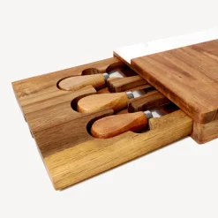 Premium Wines Marble Wood Cheese Board