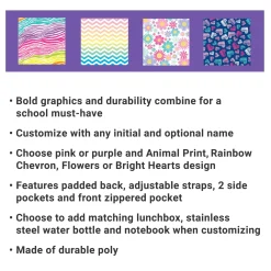 Pretty Pattern Purple Backpack Collection