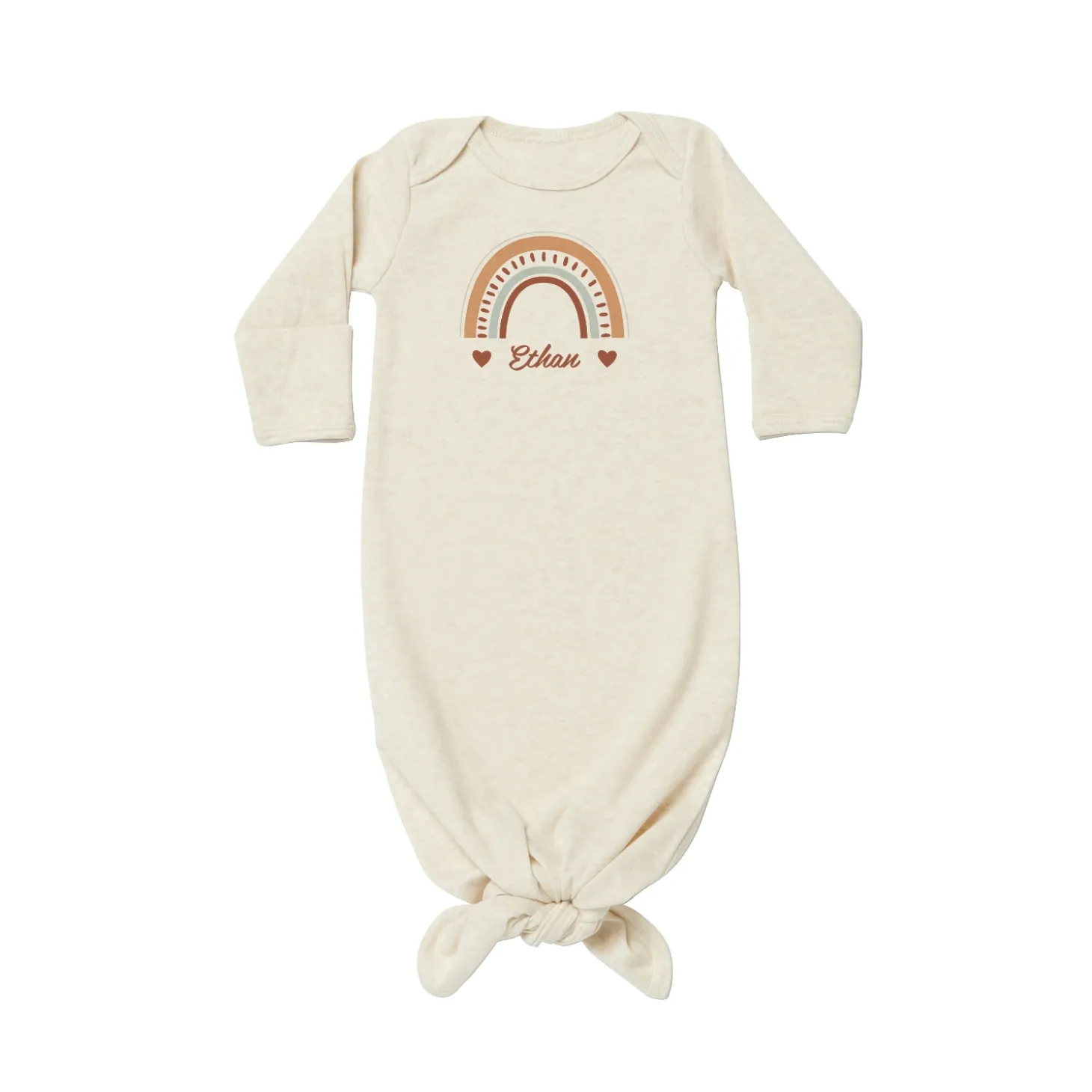 Rainbow Name Baby Knotted Gown