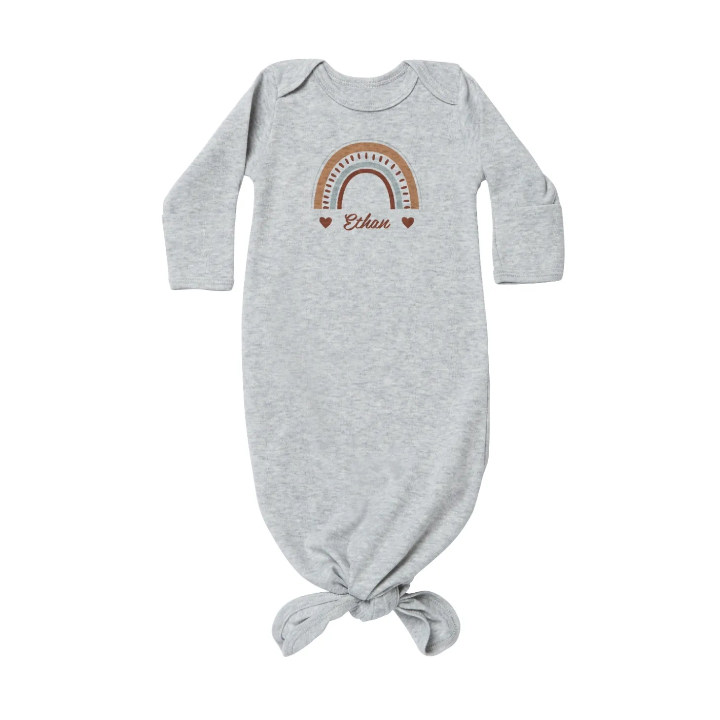 Rainbow Name Baby Knotted Gown