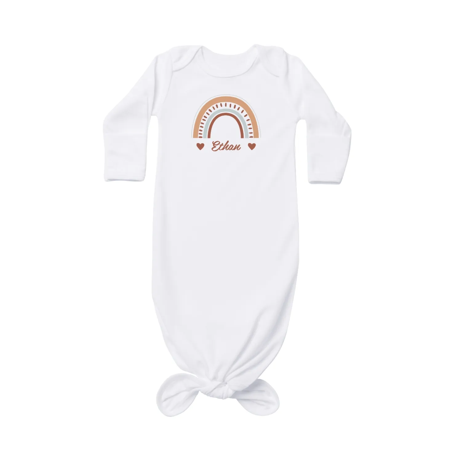 Rainbow Name Baby Knotted Gown