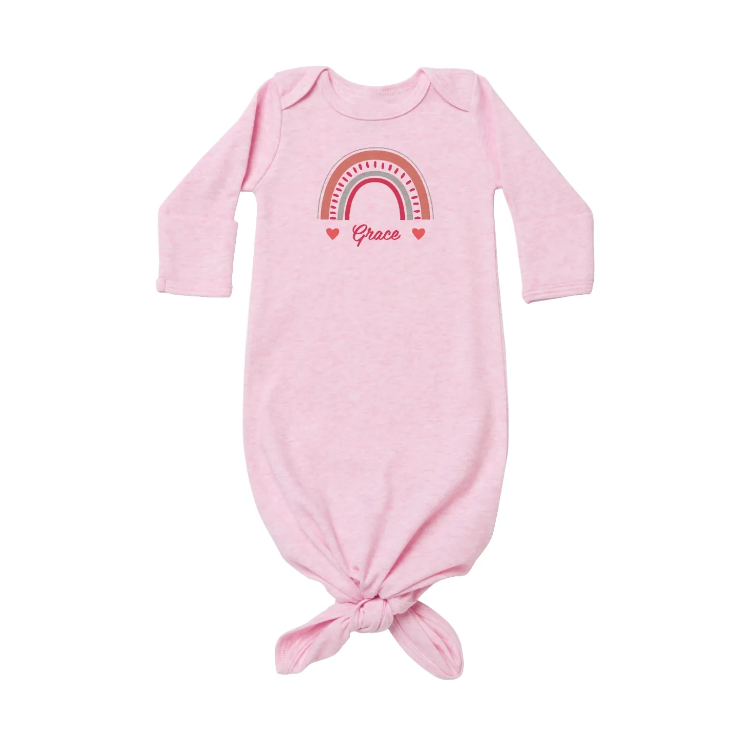 Rainbow Name Baby Knotted Gown