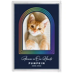 Rainbow Road Photo Memorial Glass Block