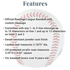 Rawlings MLB Leather Baseball-Any Message