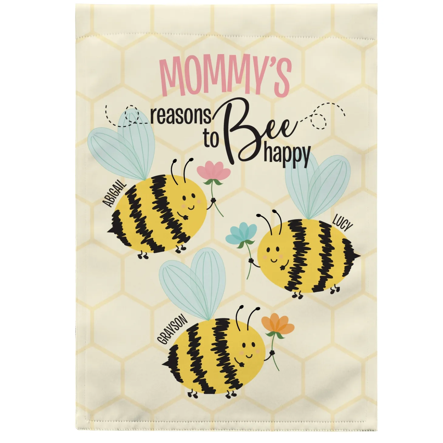 Reasons to Bee Happy Garden Flag