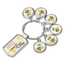 Reasons to Bee Happy Keychain