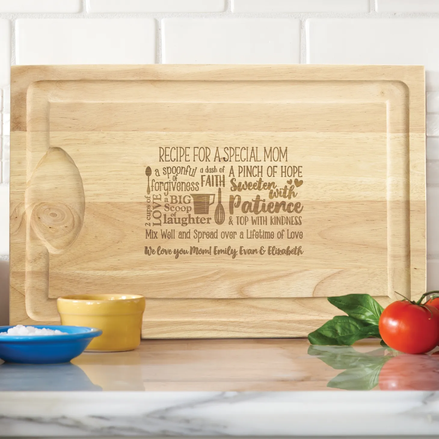 Recipe for a Special Someone Maple Wood Cutting Board
