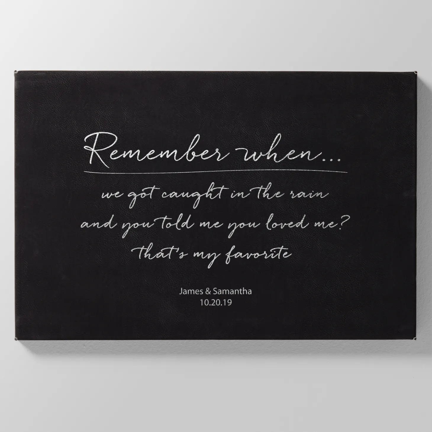 Remember When Leather Wall Art