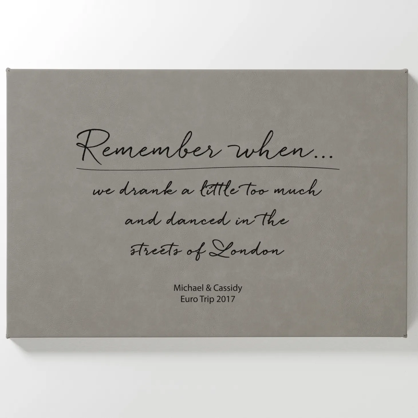 Remember When Leather Wall Art