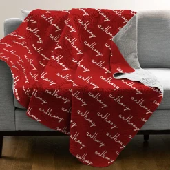 Repeating Name Quilted Throw