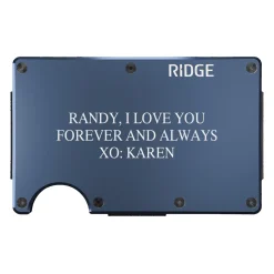 Ridge® Engraved Wallet Block Message
