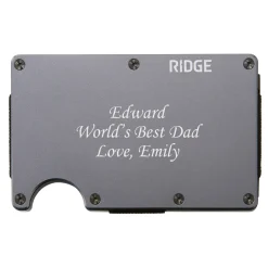 Ridge® Engraved Wallet Script Message