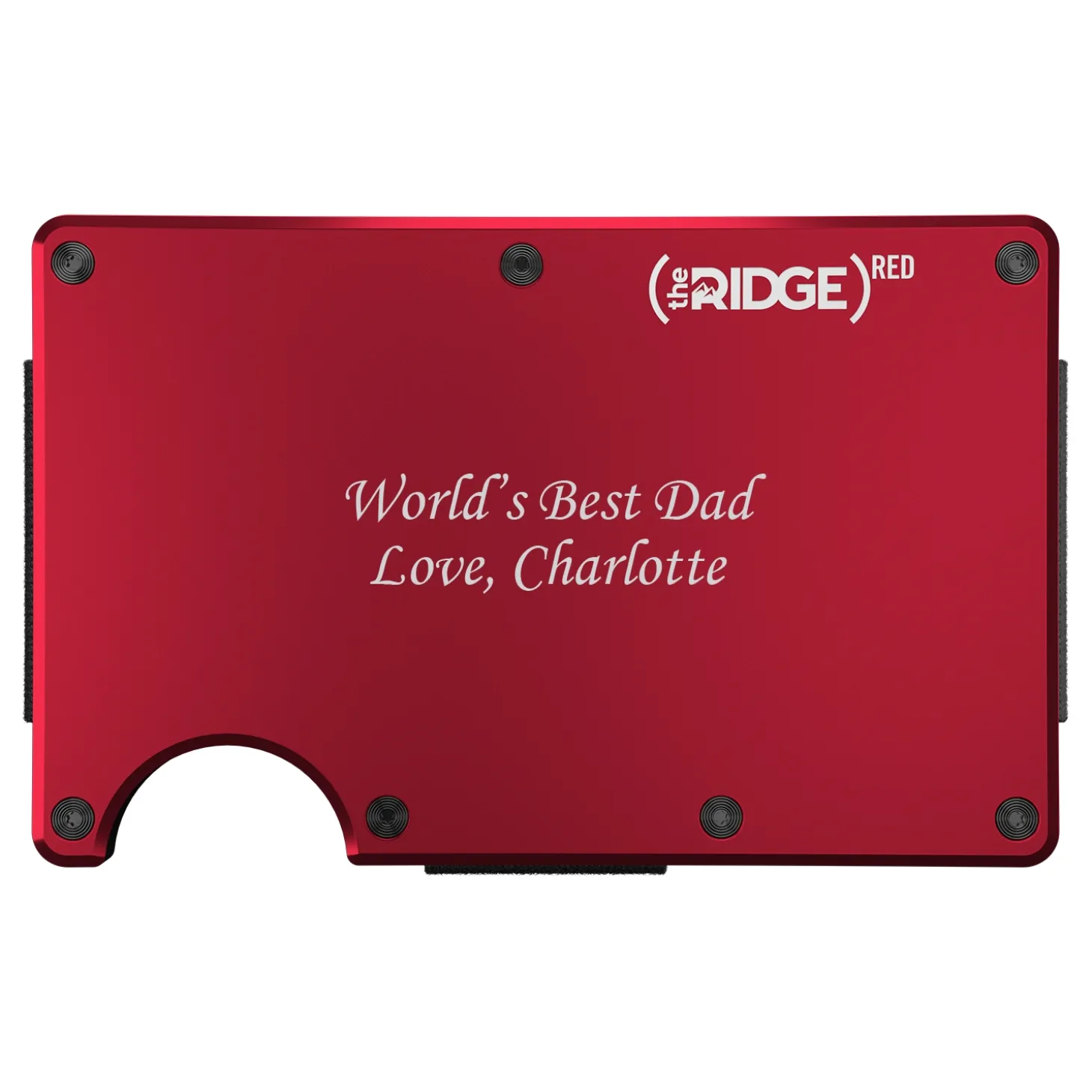 Ridge® Engraved Wallet Script Message