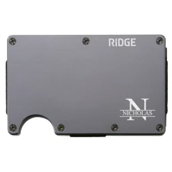 Ridge® Engraved Wallet Strike Through Monogram