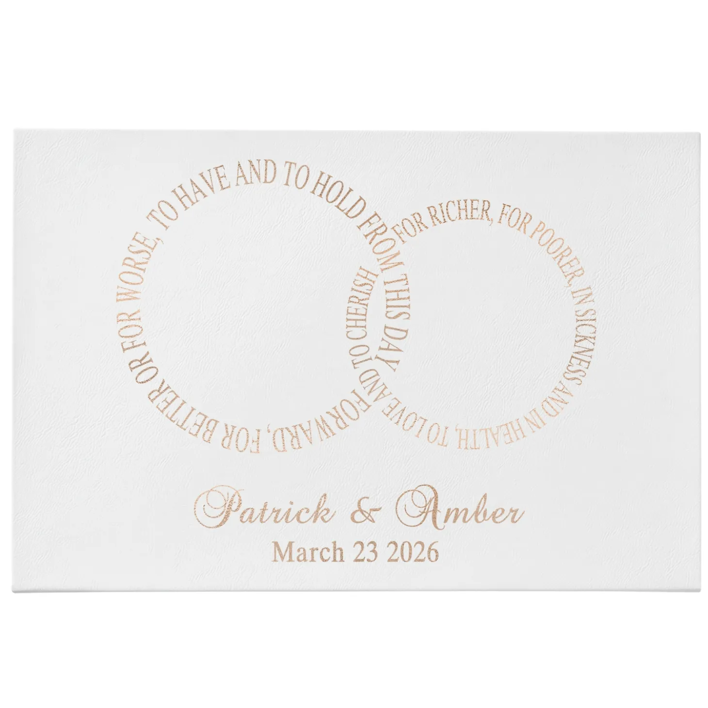 Rings of Love Wedding Leather Wall Art