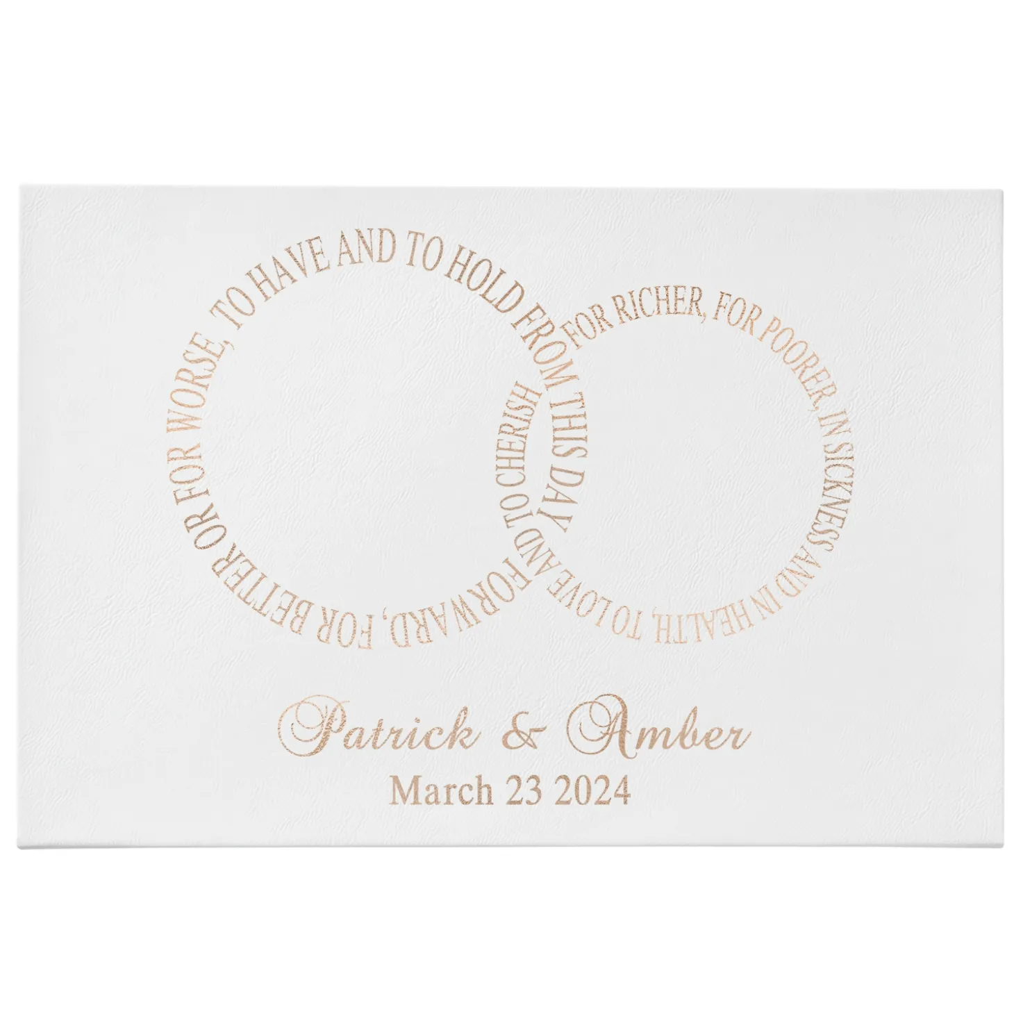 Rings of Love Wedding Leather Wall Art