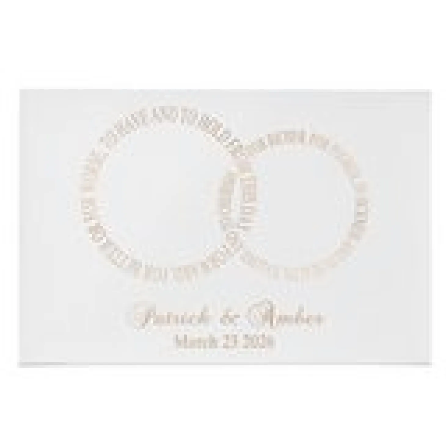 Rings of Love Wedding Leather Wall Art