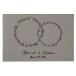 Rings of Love Wedding Leather Wall Art