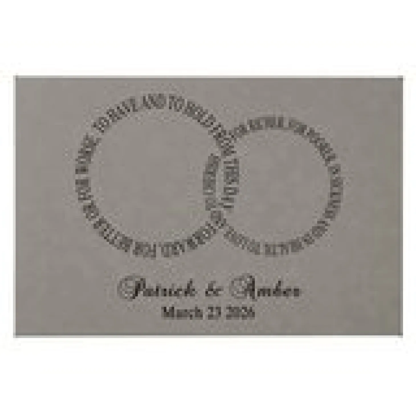 Rings of Love Wedding Leather Wall Art